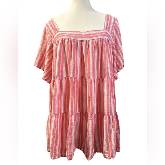 Terra & Sky Red and White Striped Top - Picture 1 of 6